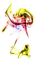 Image showing Puff of colored abstract smoke