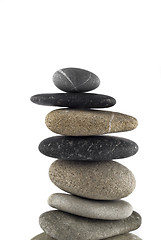 Image showing Close-up of Balanced stone stack