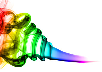 Image showing Colored fume abstract shapes