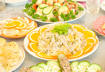Image showing Salad with orange slices - Banquet 
