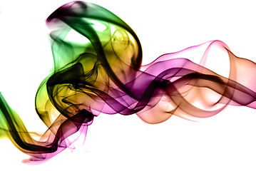 Image showing Bright colored magic smoke shapes 