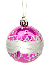 Image showing Christmas single pink decoration ball 