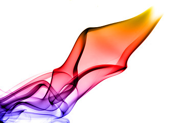 Image showing Bright colorful fume abstract shapes 