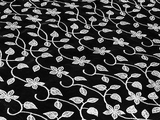 Image showing Beautiful lacy cloth with flowers pattern 