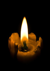 Image showing Closeup of beautiful candle light