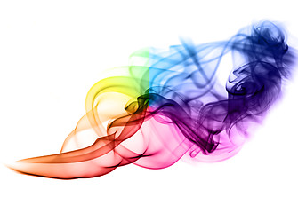 Image showing Gradient colored smoke abstract