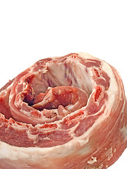 Image showing Uncooked pork ribs and meat isolated