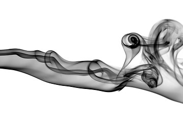 Image showing Black fume abstract curves