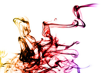 Image showing Beautiful colored Smoke abstract over white