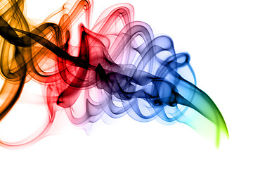 Image showing Colored Abstract puff of smoke