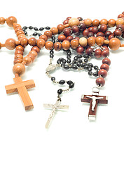 Image showing Religion - beads over white