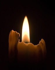 Image showing Candle light in the dark