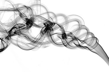 Image showing Magic Abstract fume shapes on white