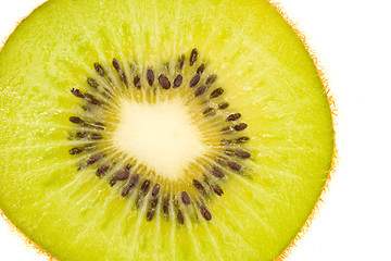 Image showing Tasty, green and fresh - kiwi fruit slice