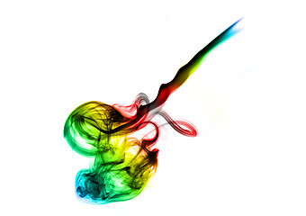 Image showing Colorful Magic abstract fume curves 