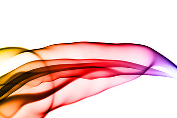 Image showing Gradient colored smoke abstract waves