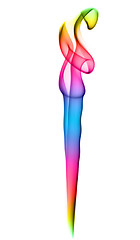 Image showing Colorful fume abstract shape