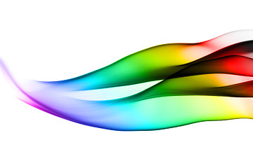 Image showing Gradient colored puff of fume abstract