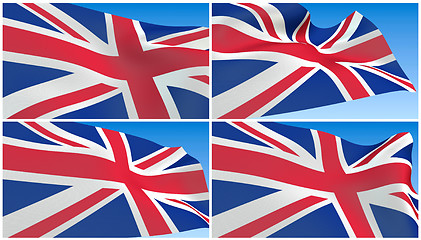 Image showing Flying Great Britain Flag