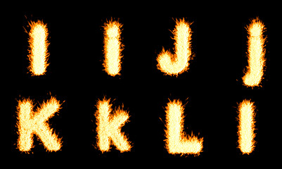 Image showing Burning I, J, K, L character