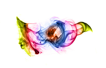 Image showing Colorful abstract fume waves 