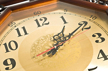 Image showing Close-up of Antique clock 