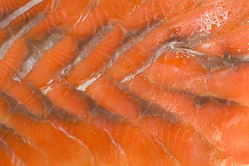 Image showing Sliced hunchback salmon background