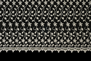 Image showing Lacy cloth with flowers pattern