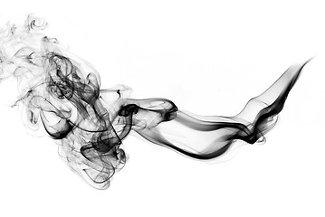 Image showing Abstract Smoke shape over white