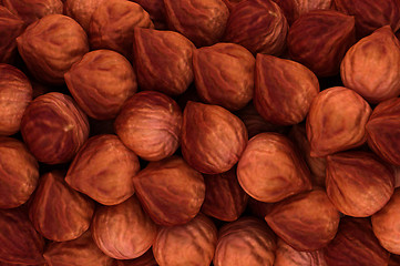 Image showing Hazel nuts texture or background