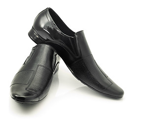 Image showing Pair of Men's patent-leather shoes