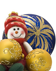 Image showing Christmas decoration toy with three colorful New Year Balls