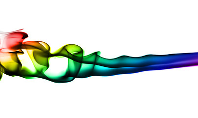 Image showing Bright colorful fume waves