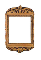 Image showing Empty carved Frame for picture or portrait isolated 