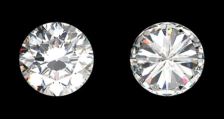 Image showing top and bottom view of large diamond