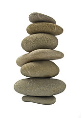 Image showing Balanced stone tower or stack isolated 