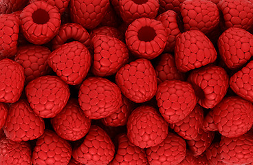 Image showing Red raspberry texture or backround