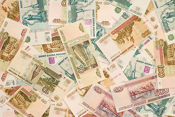 Image showing Russian money - roubles banknotes 