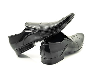 Image showing Pair of Classic Mens patent-leather shoes