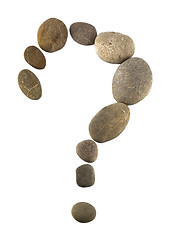 Image showing Query sign made of pebbles