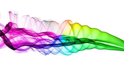 Image showing Colorful abstract smoke pattern 