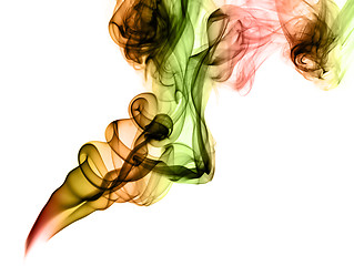 Image showing Inverted colored fume on white 