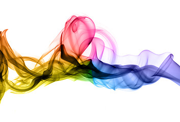 Image showing Colorful Abstract fume waves