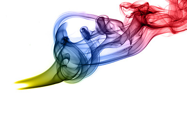 Image showing Bright fume abstract shapes