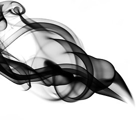 Image showing Beautiful abstract Smoke waves on white