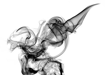 Image showing Beautiful Abstract smoke over white