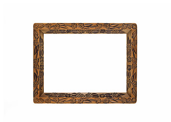 Image showing Empty horizontal Carved Frame