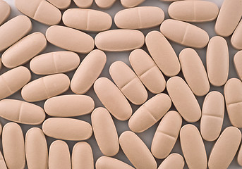 Image showing Close-up of Pink pills useful as background