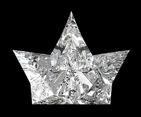 Image showing Side view of diamond crown over black