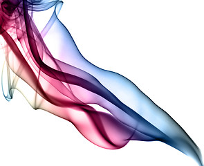 Image showing Puff of colored abstract smoke patterns